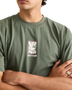 The Rhythm Mens Imprint Vintage T-Shirt in Vintage Green