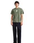 The Rhythm Mens Imprint Vintage T-Shirt in Vintage Green