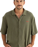 Wash Check Relaxed Shirt in Green