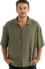 Wash Check Relaxed Shirt in Green