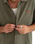 Wash Check Relaxed Shirt in Green