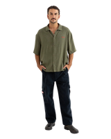 Wash Check Relaxed Shirt in Green