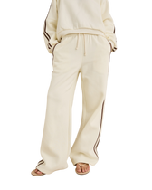 The Rhythm Womens Contrast Track Joggers in Cream