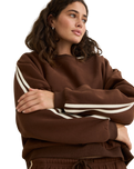 The Rhythm Womens Contrast Sweatshirt in Brown