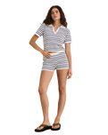 The Rhythm Womens Rommy Knit Top in Vintage Stripe