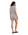 The Rhythm Womens Rommy Knit Top in Vintage Stripe