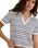 The Rhythm Womens Rommy Knit Top in Vintage Stripe