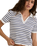 The Rhythm Womens Rommy Knit Top in Vintage Stripe