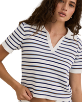 The Rhythm Womens Rommy Knit Top in Vintage Stripe