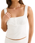 The Rhythm Womens Lia Broderie Top in White
