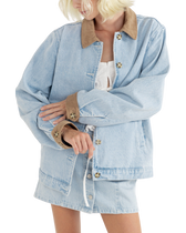 The Rhythm Womens Jessie Jacket in Washed Blue