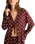 The Rhythm Womens Polka Dot Tie Front Shirt in Cafe
