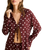The Rhythm Womens Polka Dot Tie Front Shirt in Cafe