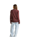 The Rhythm Womens Polka Dot Tie Front Shirt in Cafe