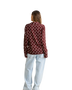 The Rhythm Womens Polka Dot Tie Front Shirt in Cafe