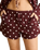 The Rhythm Womens Polka Dot Beach Shorts in Cafe