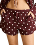 The Rhythm Womens Polka Dot Beach Shorts in Cafe