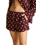 The Rhythm Womens Polka Dot Beach Shorts in Cafe