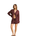 The Rhythm Womens Polka Dot Beach Shorts in Cafe