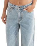 The Rhythm Womens Boyfriend Jeans in Blue Wash