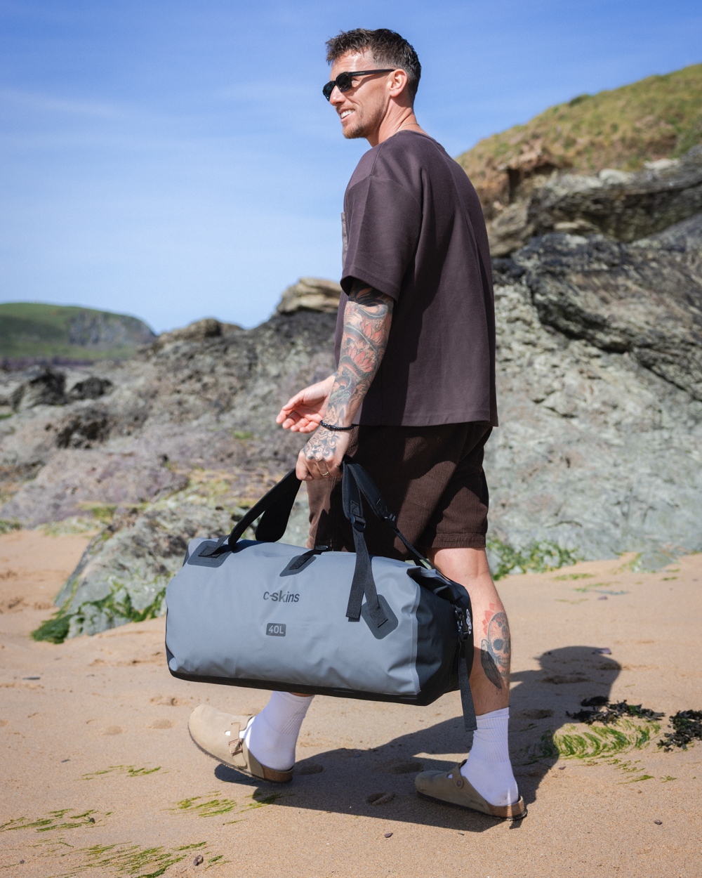 Storm Chaser 40L Dry Duffel Bag in Storm Grey