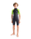 The C-Skins Boys Element 2 3/2mm Shorty Back Zip Wetsuit in Anthracite, Lime & Multi