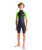 The C-Skins Boys Element 2 3/2mm Shorty Back Zip Wetsuit in Anthracite, Lime & Multi