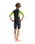 The C-Skins Boys Element 2 3/2mm Shorty Back Zip Wetsuit in Anthracite, Lime & Multi