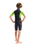 The C-Skins Boys Element 2 3/2mm Shorty Back Zip Wetsuit in Anthracite, Lime & Multi