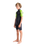 The C-Skins Boys Element 2 3/2mm Shorty Back Zip Wetsuit in Anthracite, Lime & Multi