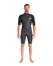 Element 3/2mm Back Zip Shorty Wetsuit in Anthracite, Black & Neon Flare