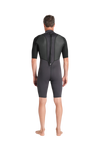 Element 3/2mm Back Zip Shorty Wetsuit in Anthracite, Black & Neon Flare
