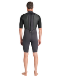 Element 3/2mm Back Zip Shorty Wetsuit in Anthracite, Black & Neon Flare