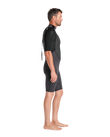 Element 3/2mm Back Zip Shorty Wetsuit in Anthracite, Black & Neon Flare