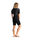 The C-Skins Womens Element 3/2mm Back Zip Shorty Wetstuit in Black, Meteor & Rose