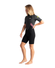 The C-Skins Womens Element 3/2mm Back Zip Shorty Wetstuit in Black, Meteor & Rose