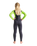Boys Element 3/2mm Back Zip Wetsuit in Anthracite, Lime & Multi