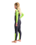 Boys Element 3/2mm Back Zip Wetsuit in Anthracite, Lime & Multi