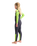 Boys Element 3/2mm Back Zip Wetsuit in Anthracite, Lime & Multi