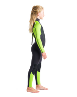 Boys Element 3/2mm Back Zip Wetsuit in Anthracite, Lime & Multi