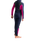 Girls Element 3/2mm Back Zip Wetsuit in Slate Navy, Magenta & Multi