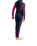 Girls Element 3/2mm Back Zip Wetsuit in Slate Navy, Magenta & Multi