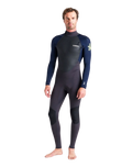 Element 3/2mm Back Zip Wetsuit in Anthracite, Slate & Lime