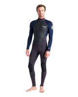 Element 3/2mm Back Zip Wetsuit in Anthracite, Slate & Lime