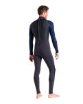Element 3/2mm Back Zip Wetsuit in Anthracite, Slate & Lime