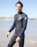 Element 3/2mm Back Zip Wetsuit in Anthracite, Slate & Lime