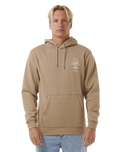 The Rip Curl Mens Search Icon Hoodie in Sand Dune