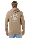 The Rip Curl Mens Search Icon Hoodie in Sand Dune
