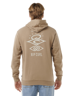 The Rip Curl Mens Search Icon Hoodie in Sand Dune