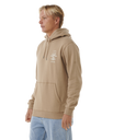 The Rip Curl Mens Search Icon Hoodie in Sand Dune